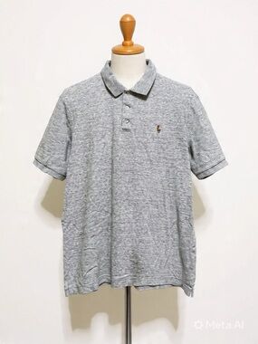Polo by Ralph Lauren Heather Grey Short Sleeve Polo